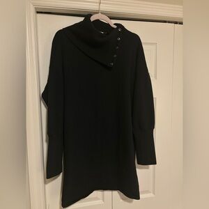 Studio park - Button-Trim Funnel Neck Sweater